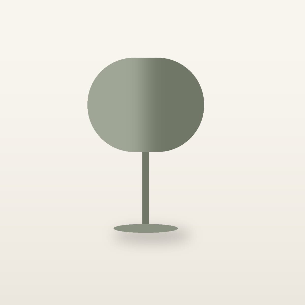 Kage Uplight — warm ambient light object photographed against a plain neutral backdrop